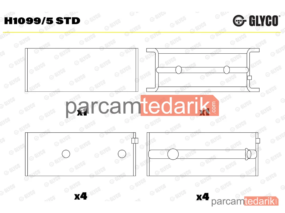 H1099/5STD | Krank Mili — Renault Clio I, Renault Clio II, Renault Clio II Kasa/eğik Arka