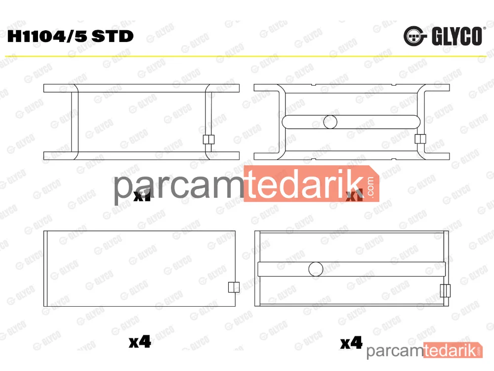 H1104/5STD | Krank Mili — Iveco Daily II Platform şasi, Iveco Daily II Panelvan/Van, Iveco Daily III Panelvan/Van