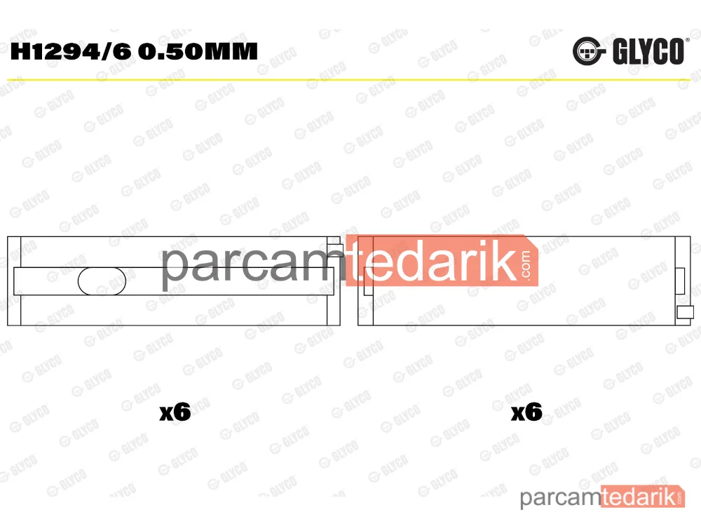 H1294/6050MM | Krank Mili — VW Transporter T5 Minibüs/Otobüs, VW Multivan T5, VW Transporter T5 Panelvan/Van