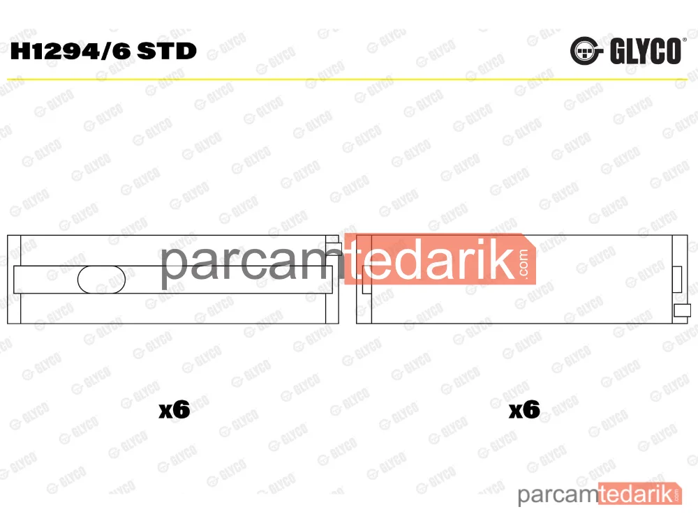 H1294/6STD | Krank Mili — VW Transporter T5 Minibüs/Otobüs, VW Multivan T5, VW Transporter T5 Panelvan/Van