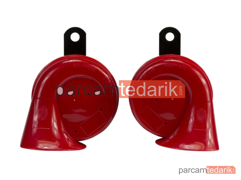HELLA 3FH012010981 | Korna 12V Trumpet 400/500HZ Üniversal (MB) Kirmizi R