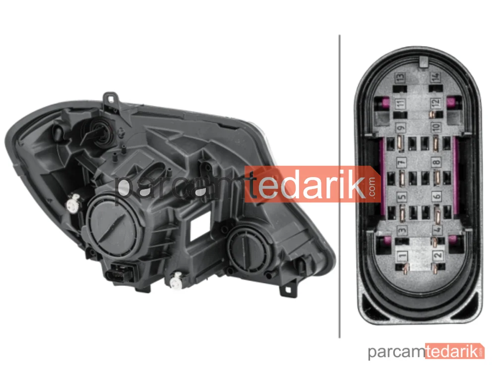HELLA 1ED011030111 | Far (Sol) — Mercedes-Benz Sprinter 3,5-t, Mercedes-Benz Sprinter 5-t, Mercedes-Benz Sprinter 3-t