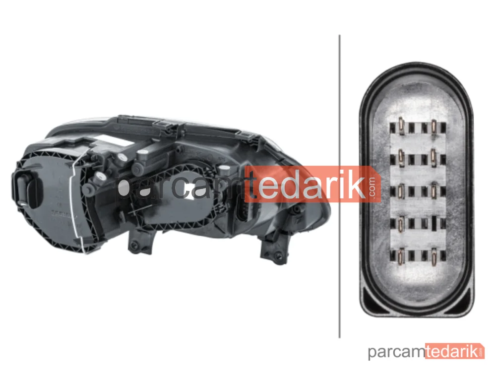 HELLA 1EE010203011 | Far (Sol) — VW Touran, VW Caddy III MPV, VW Caddy III