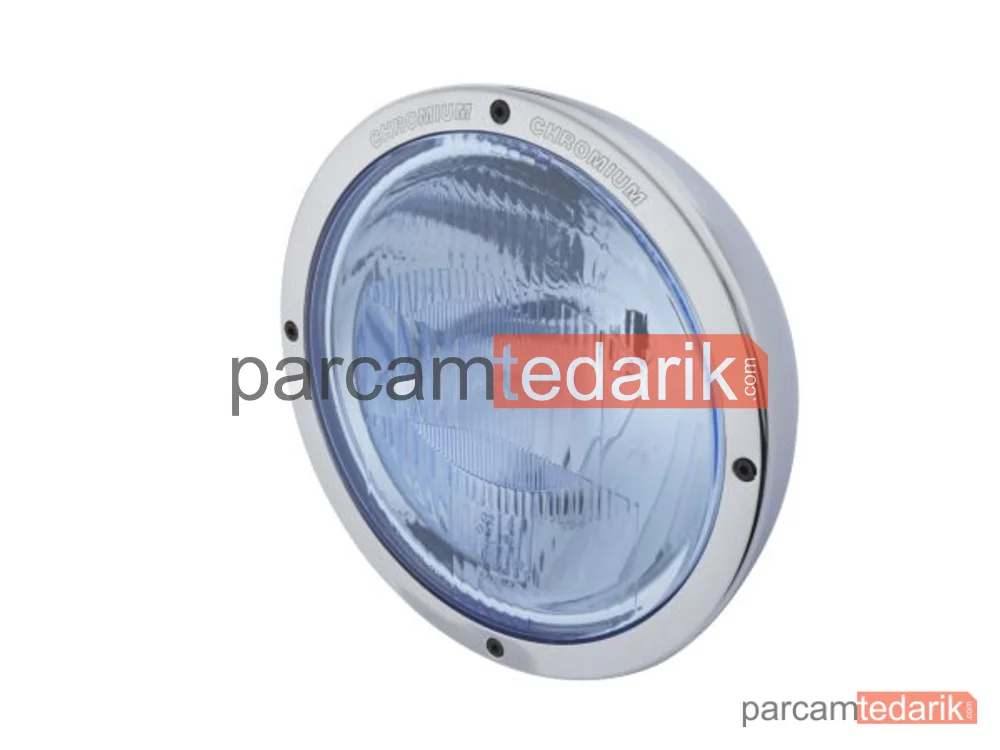 1F8007560131 | SİS Lambası 3000 Nikel Metal Gövde MAVİ Cam Ampül P