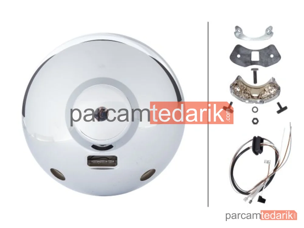 HELLA 1F8007560211 | SİS Lambası 3000 Nikel Metal Gövde Beyaz Cam Angel