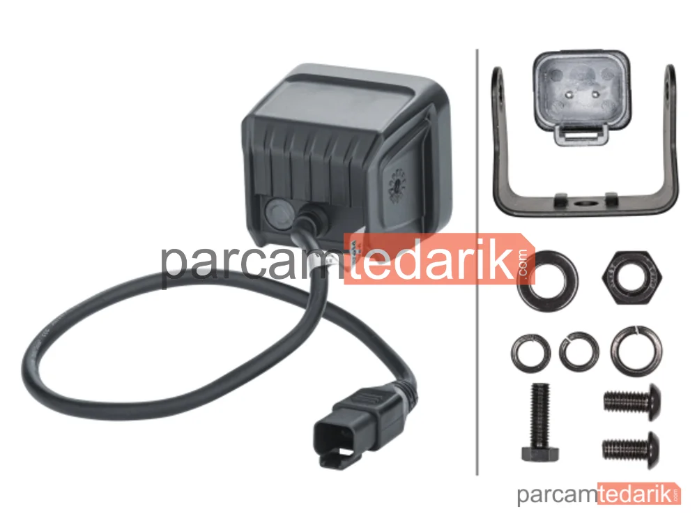 HELLA 1FA358176801 | Uzun Huzme Far — 12V-24V LED Siyah 70 MM Hareketli MO