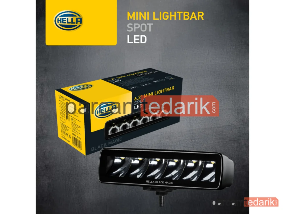 HELLA 1FB358176211 | Uzun Huzme Far 12V-24V LED Siyah Hareketli Montaj