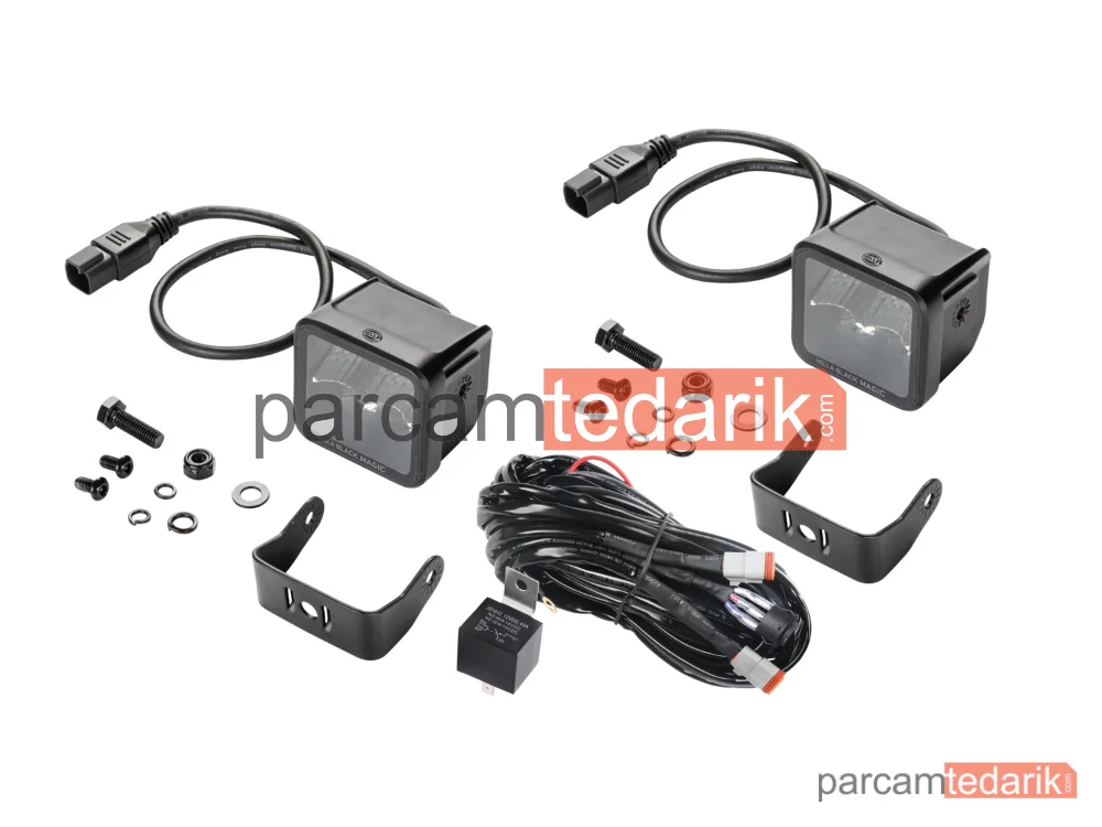HELLA 1FA358176801 | Uzun Huzme Far — 12V-24V LED Siyah 70 MM Hareketli MO