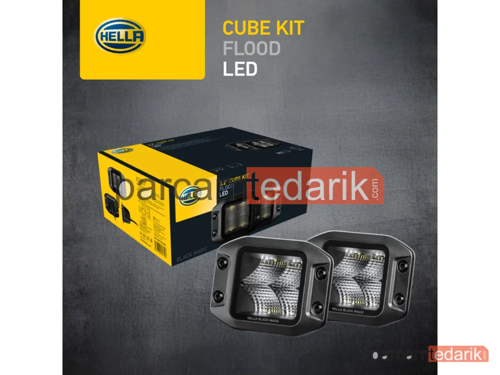 HELLA 1FA358176831 | Uzun Huzme Far 12V-24V LED Siyah 122 MM