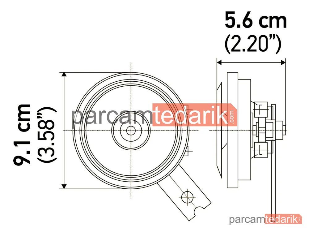 HELLA 3AM002768821 | Korna 24V Üniversal CV
