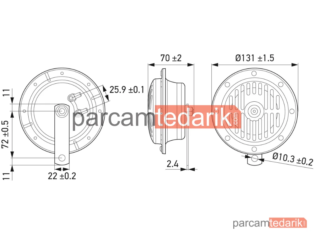 3CB004811042 | Korna 12V Süper TON Set Korna (310-380 hz)