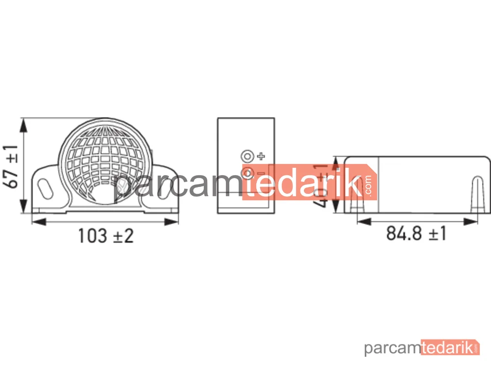 HELLA 3SL009148141 | Geri Vites İkaz Kornası 12V-24V Tüm Araçlar