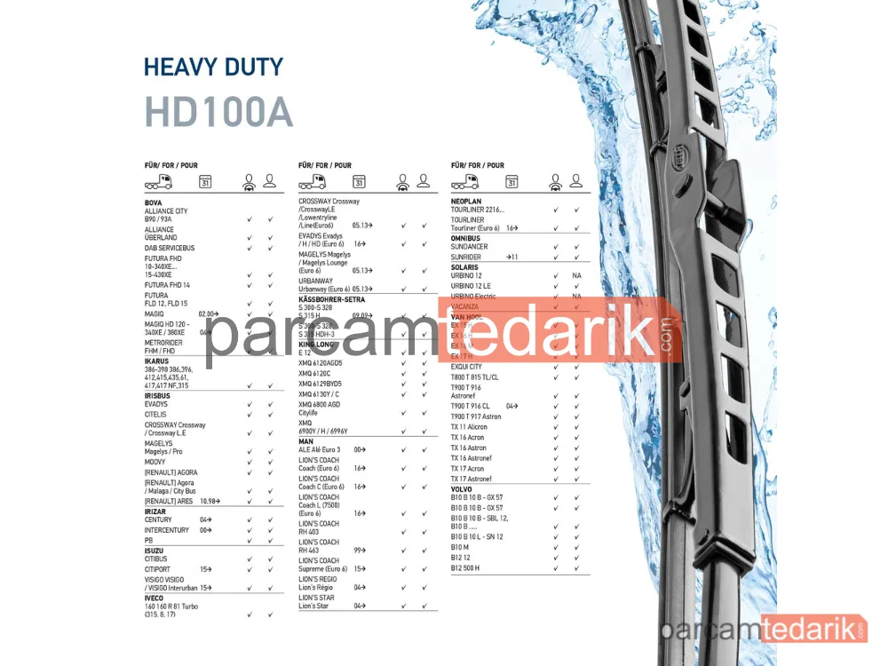 HELLA 9XW184107401 | Silecek Süpürgesi (1000 mm) — King Long XMQ