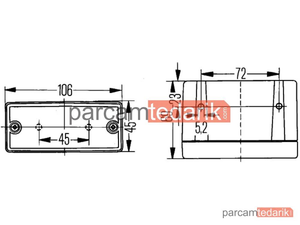 HELLA 2NE006609001 | SİS Lambası Arka Sol-Sağ P21W Audi