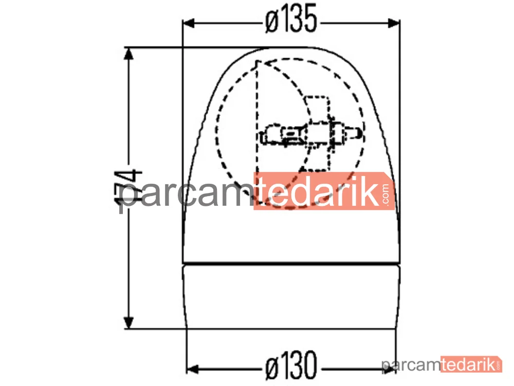 HELLA 2RL007337021 | Döner Lamba H1 12V-KL Rotafix M