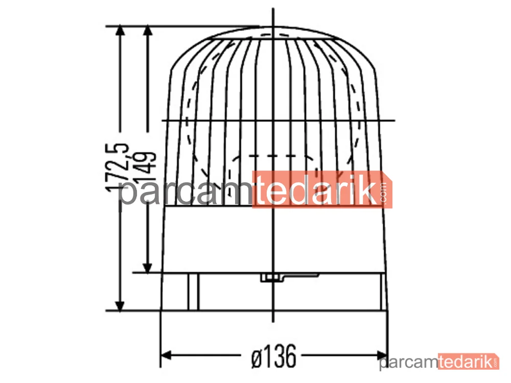 HELLA 2RL007552001 | Döner Lamba H1 24V MACK
