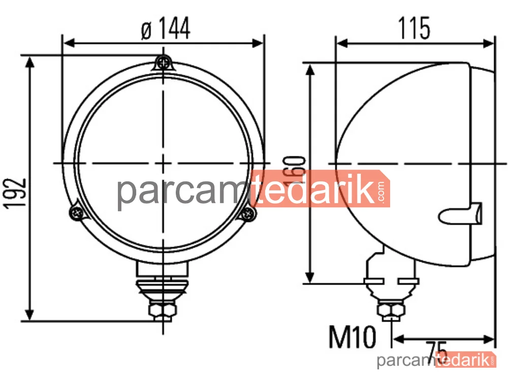 HELLA 1A3996002161 | Far,UniversalCV,Halojen,Sol-Sağ (12-24V) Toyota