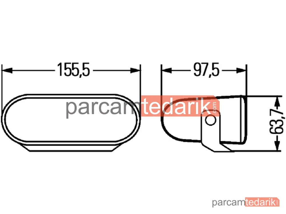 HELLA 1FA008284811 | Spot Lamba Set FF 75 Saydam Sol/Sağ