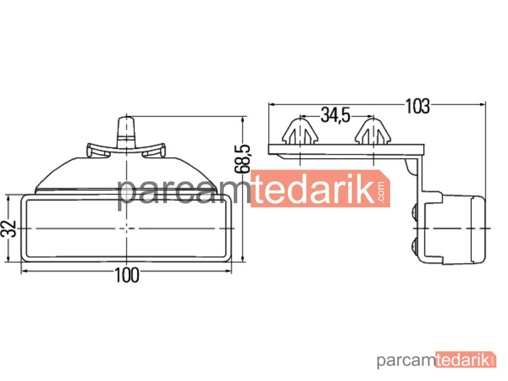 HELLA 2PS008643011 | Yan Sallama Lambası Sol-Sağ LED DAF
