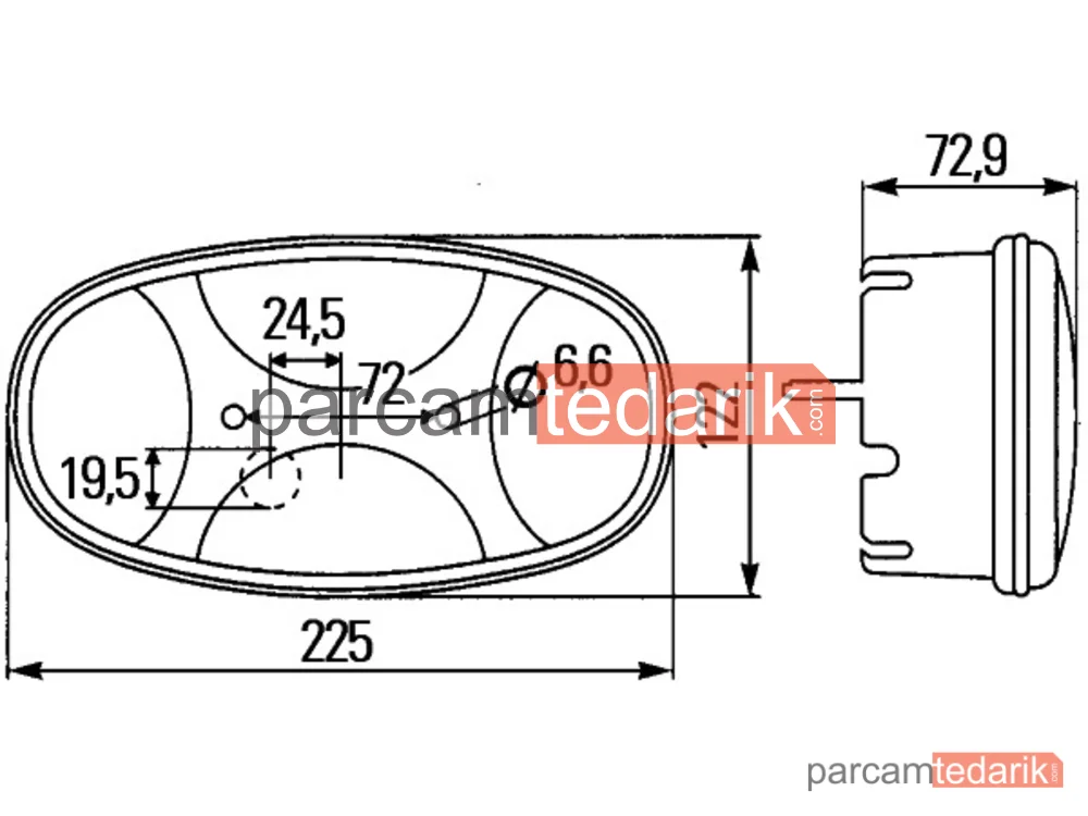 HELLA 2VP343640021 | Lamba Arka Sağ P21W R10W DAF