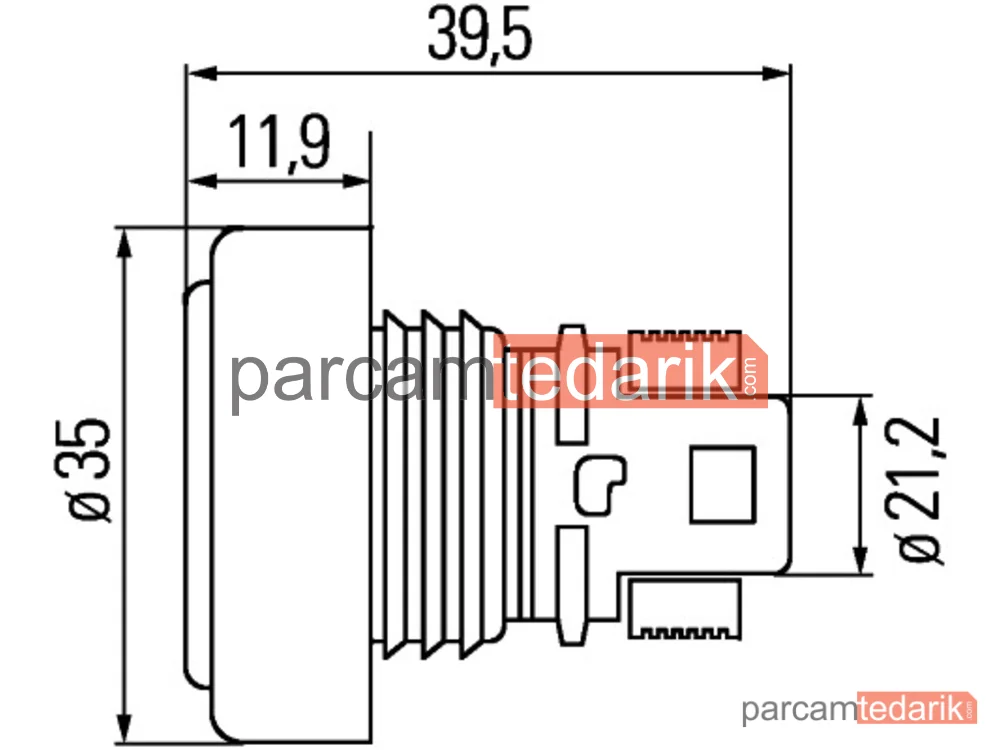 HELLA 2PF340825001 | Tirsan Dorse Ön Pozisyon Lambası [ Yuvarlak ]