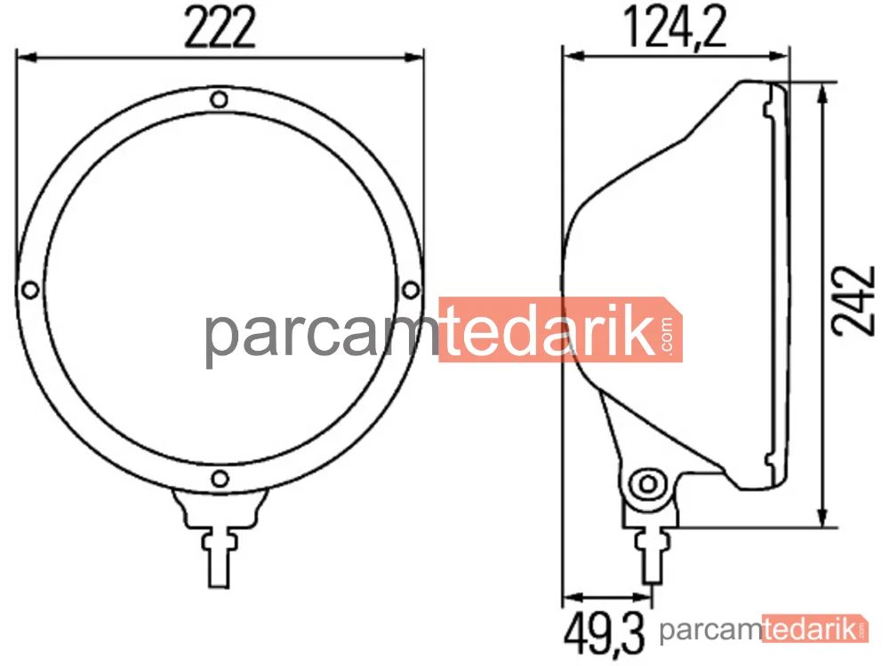 HELLA 1F8009797451 | SİS Lambası Sol-Sağ H1 DAF