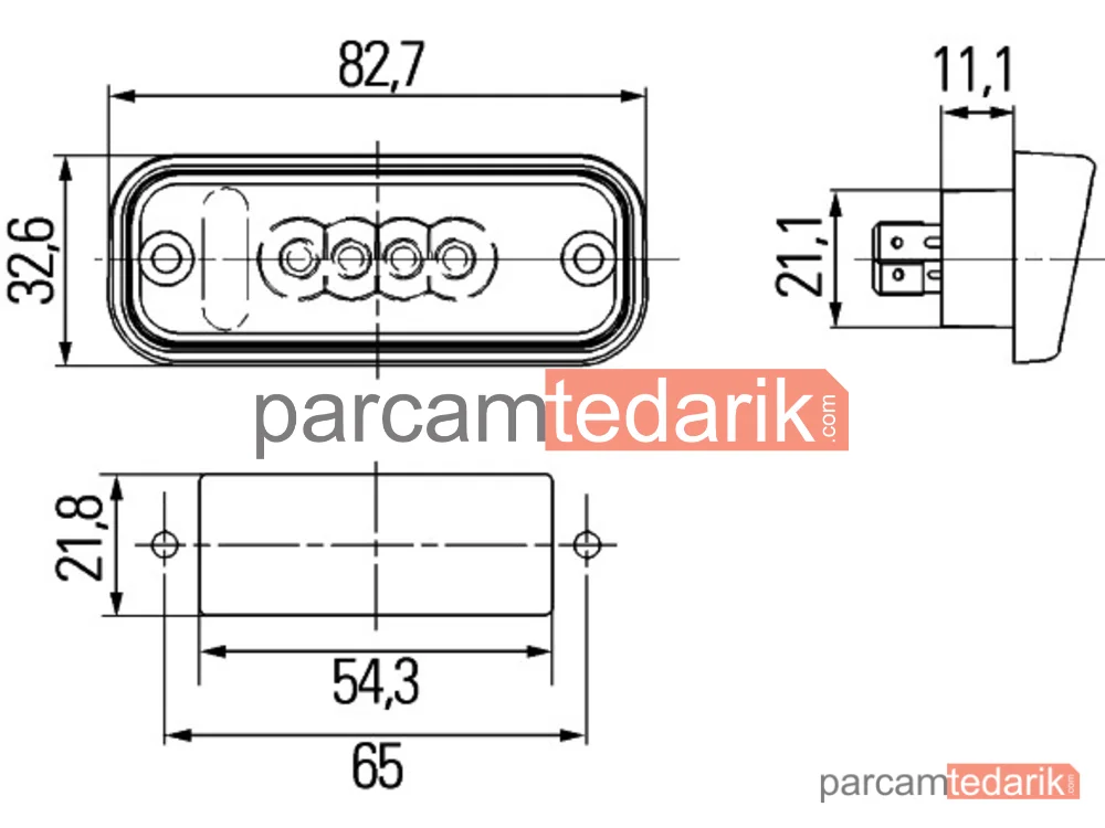 HELLA 2KA010278011 | Plaka Lambası Sol-Sağ LED DAF