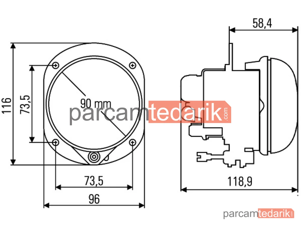 HELLA 1N0010294001 | SİS FARI Sol-Sağ H15 MAN