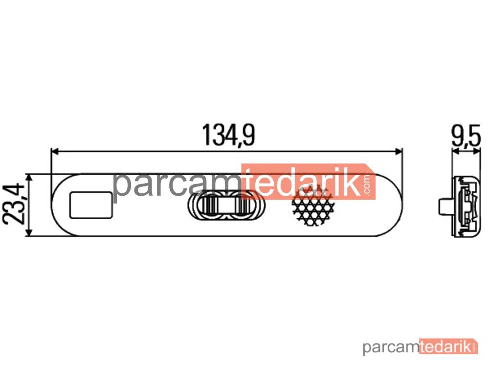 HELLA 2PS009226021 | Yan Sinyal Lambası,Sarı,12V,Siyah,Plastik kapaklı g