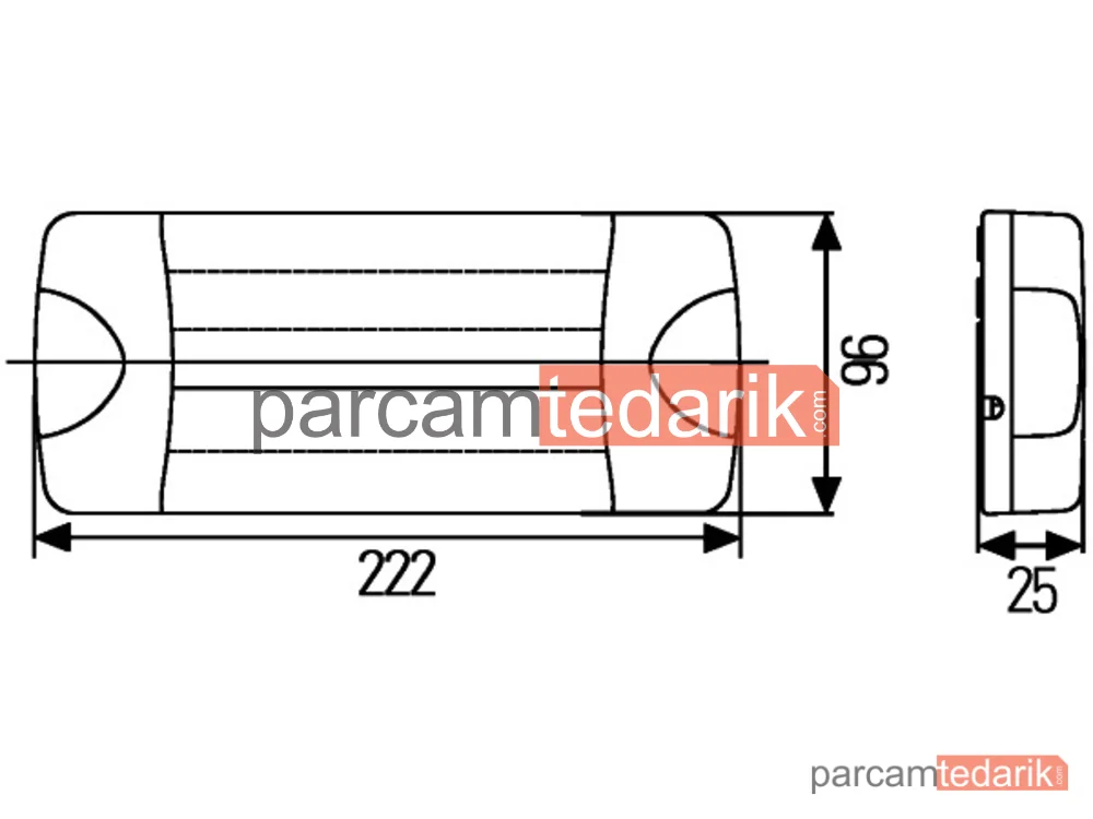 HELLA 2SK980602501 | Komple Arka Lamba Üniversal LED Sol-Sağ (24V) Unive