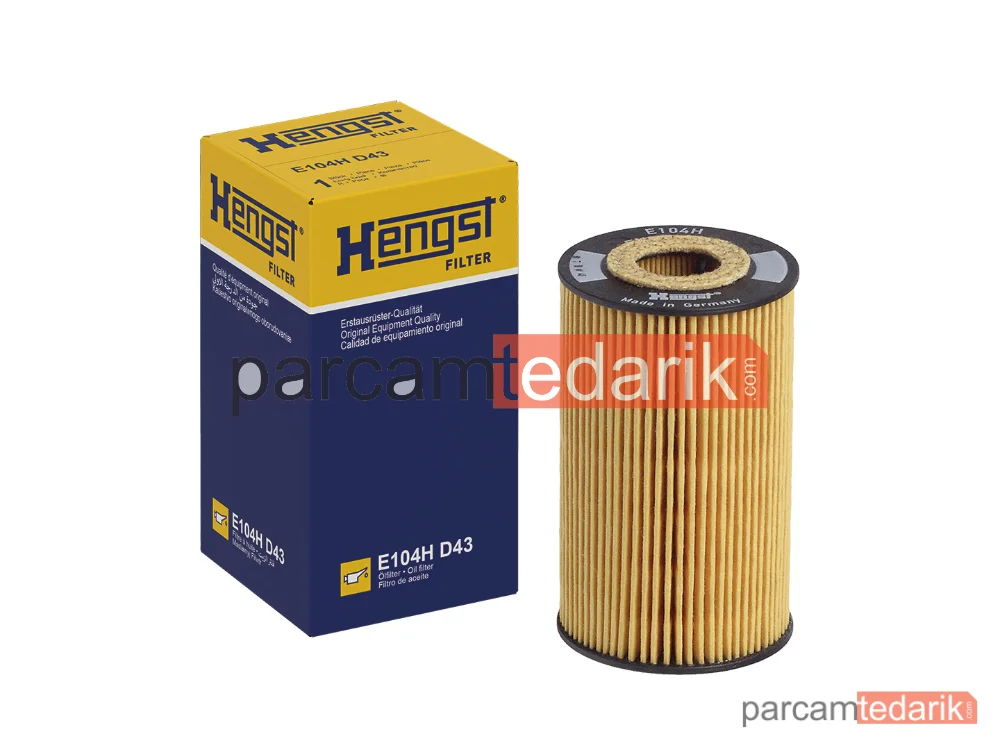 HENGST E104HD43 | Yağ Filtresi — Bertone Freeclimber 2, BMW 3, BMW 3 Cabrio