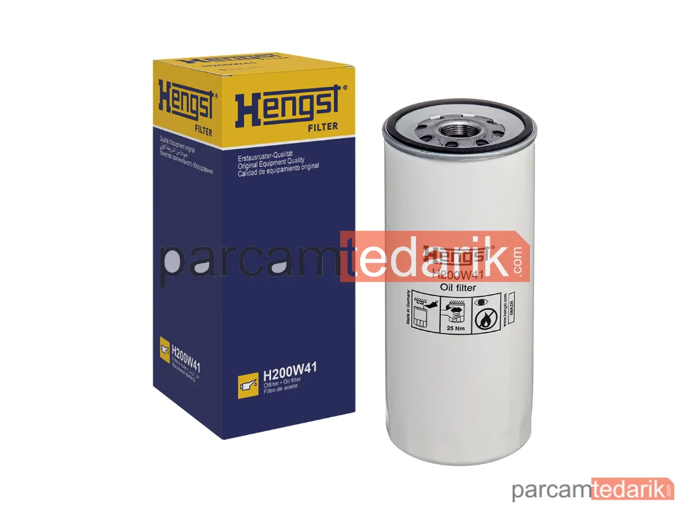 HENGST H200W41 | Yağ Filtresi — Volvo 7700, Volvo 8300, Volvo 9300