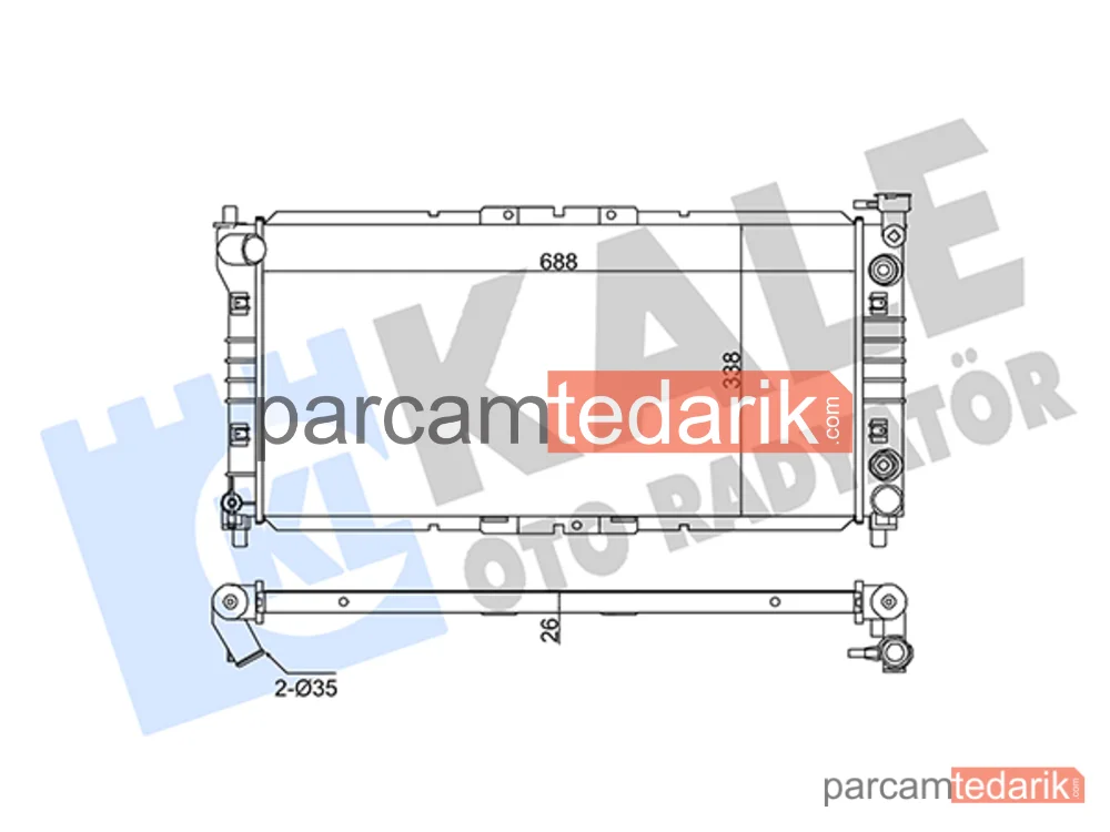 342025 | Su Radyatörü — Mazda 626 IV, Mazda 626 V, Mazda Xedos 6