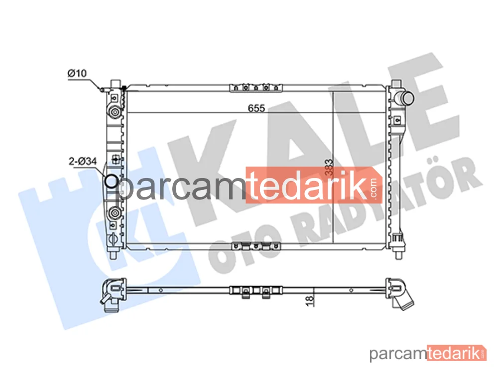 342255 | Su Radyatörü — Daewoo Nubira Wagon, Daewoo Nubira