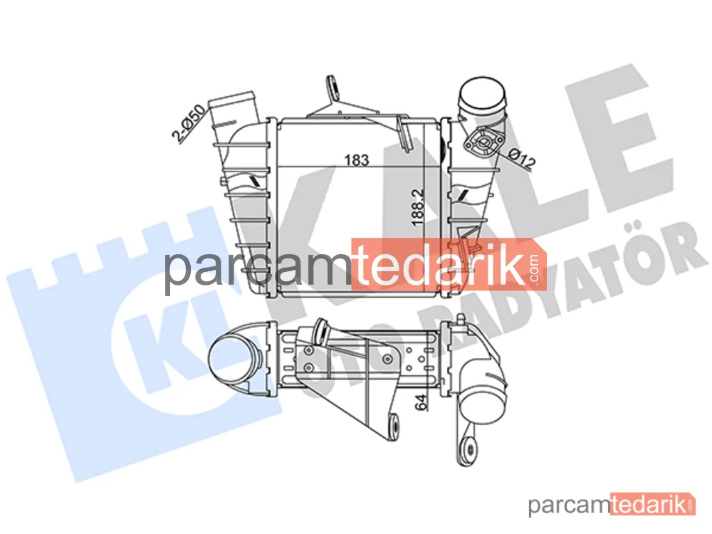 342300 | Turbo Radyatörü — Seat Ibiza III, Skoda Fabia I, Skoda Roomster