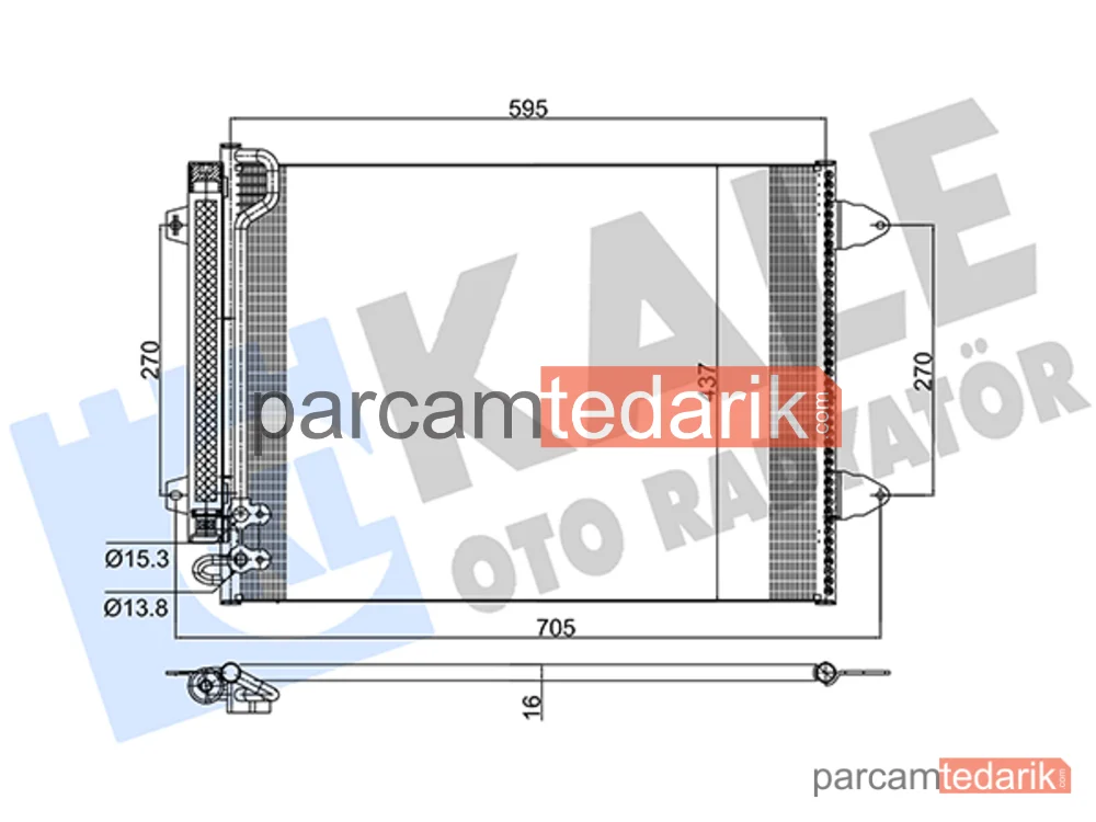 342305 | Klima Kondenseri — VW Passat B6 Variant, VW Passat B6, VW Passat B7
