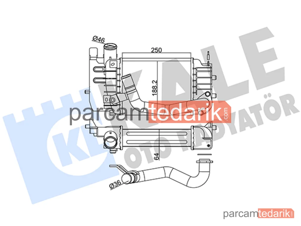 342370 | Turbo Radyatörü — Subaru Trezia, Toyota Verso S, Toyota Yaris