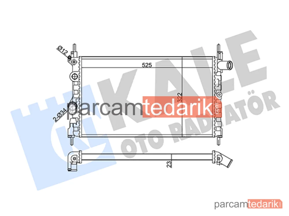 342430 | Su Radyatörü — Opel Kadett E, Opel Kadett E Combo, Opel Kadett E Cabrio
