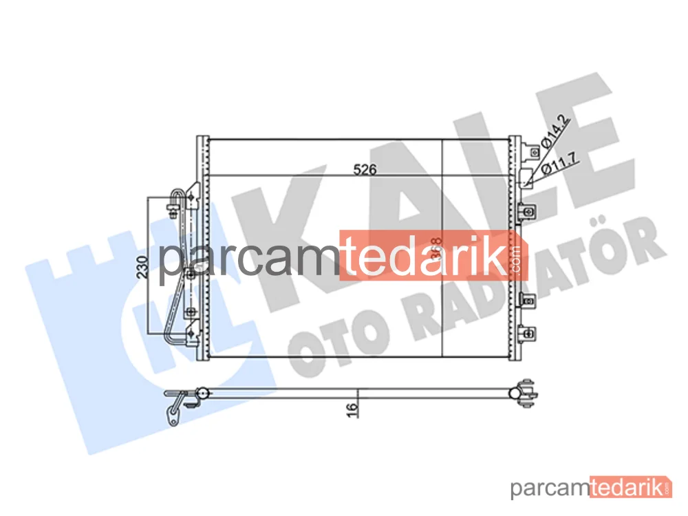 342820 | Klima Kondenseri — Renault Kangoo Express, Renault Kangoo, Nissan Kubistar