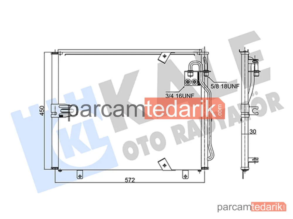 343065 | Klima Kondenseri — BMW 5, BMW 5 Touring, BMW 7
