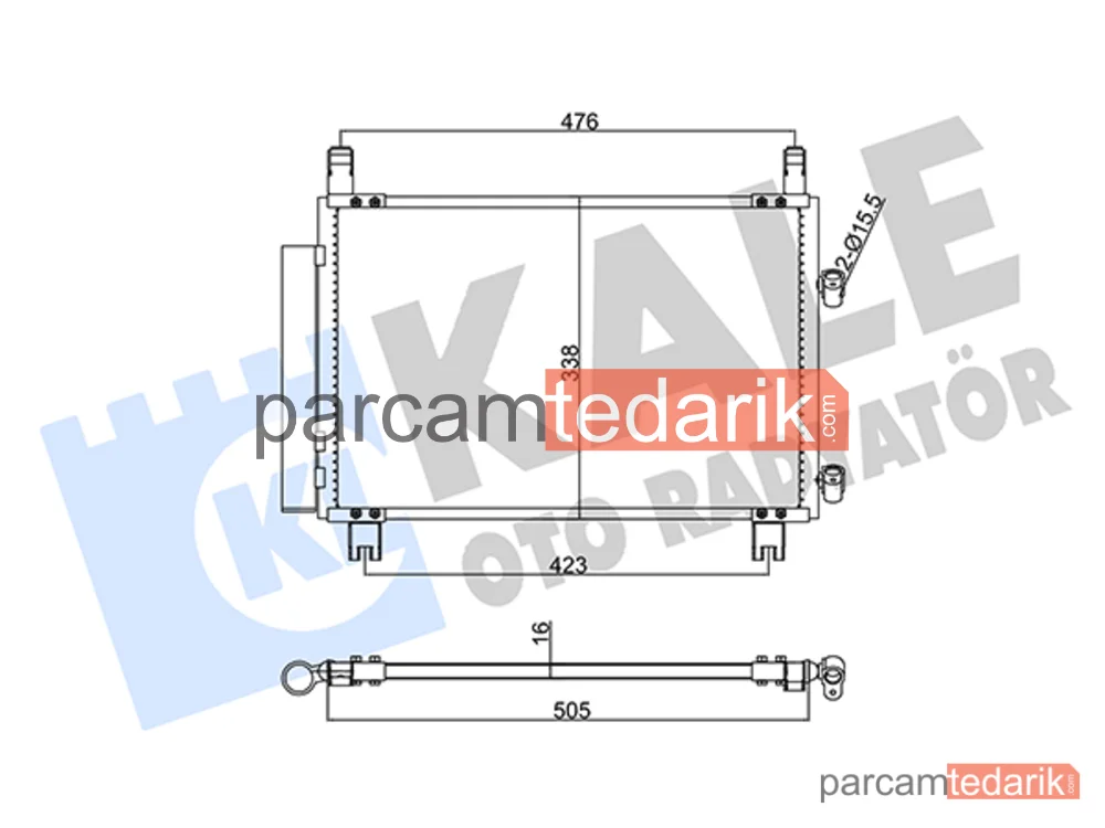 343110 | Klima Kondenseri — Toyota Yaris, Daihatsu Charade VIII