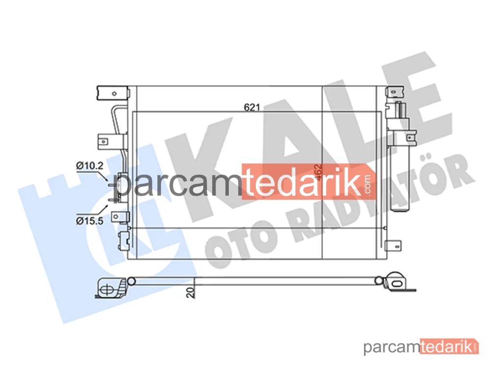 343135 | Klima Kondenseri — Chrysler 300C Touring, Chrysler 300C, Lancia Thema