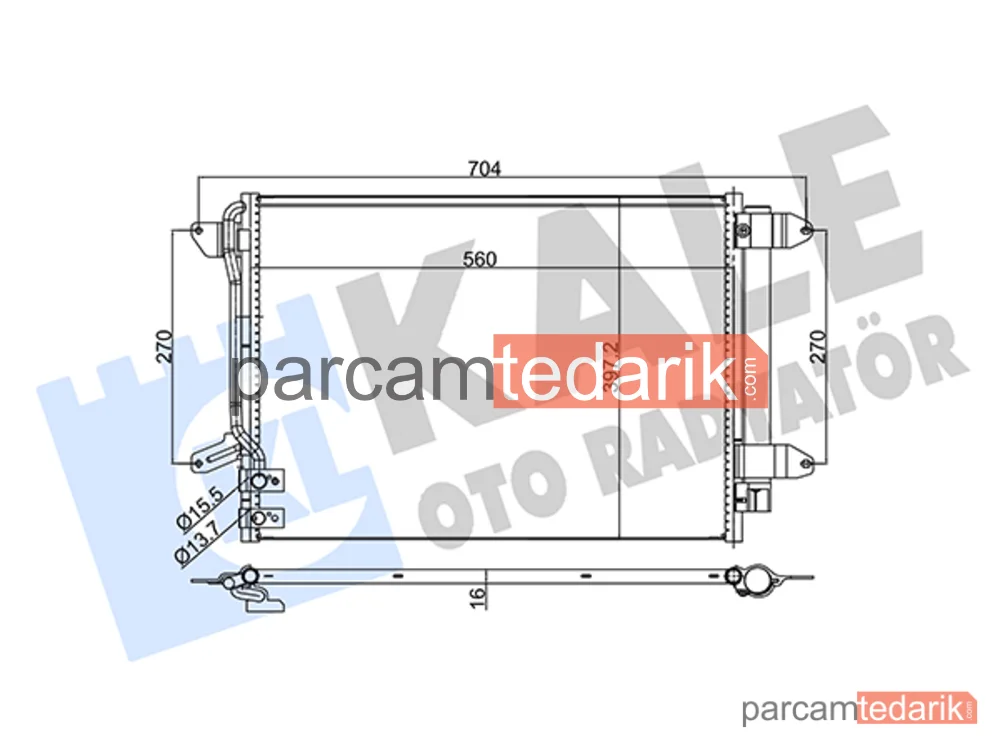 343285 | Klima Kondenseri — VW Jetta IV, VW Beetle, VW Beetle Cabrio