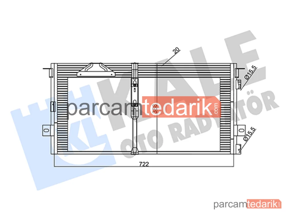 343925 | Klima Kondenseri — Chrysler Voyager / Grand Voyager III, Plymouth Voyager / Grand Voyager
