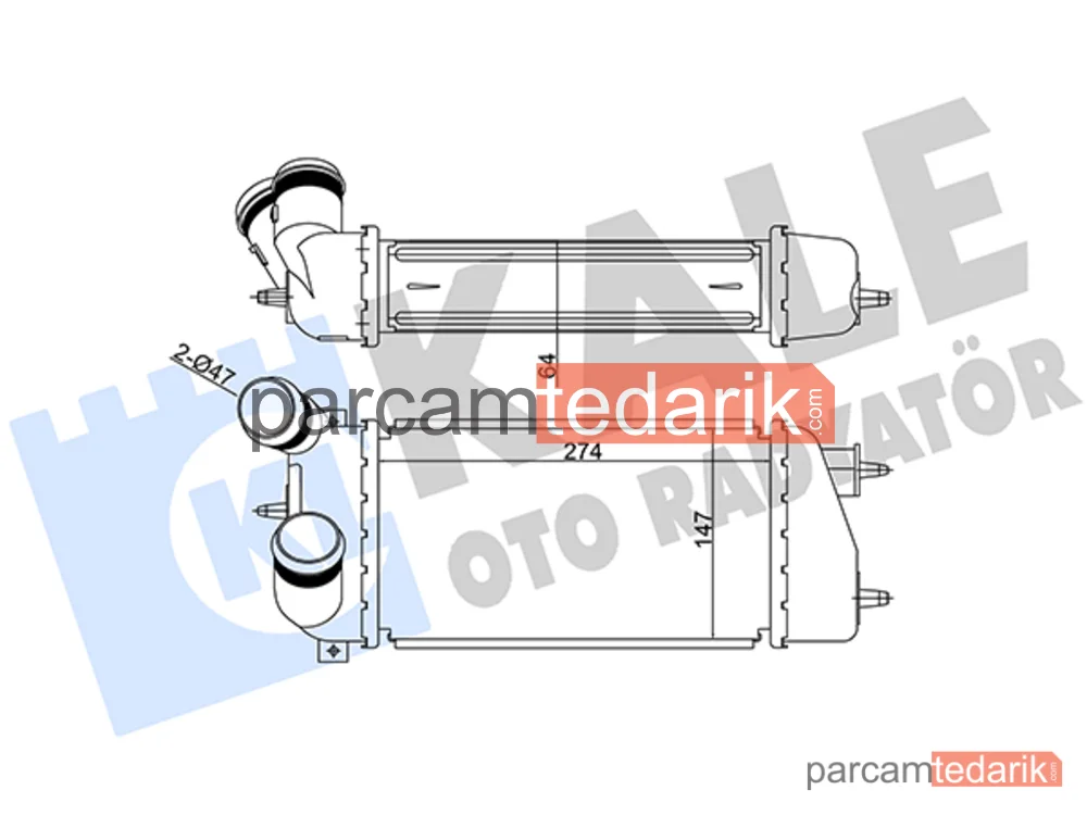 344100 | Turbo Radyatörü — Citroen C2, Peugeot 1007