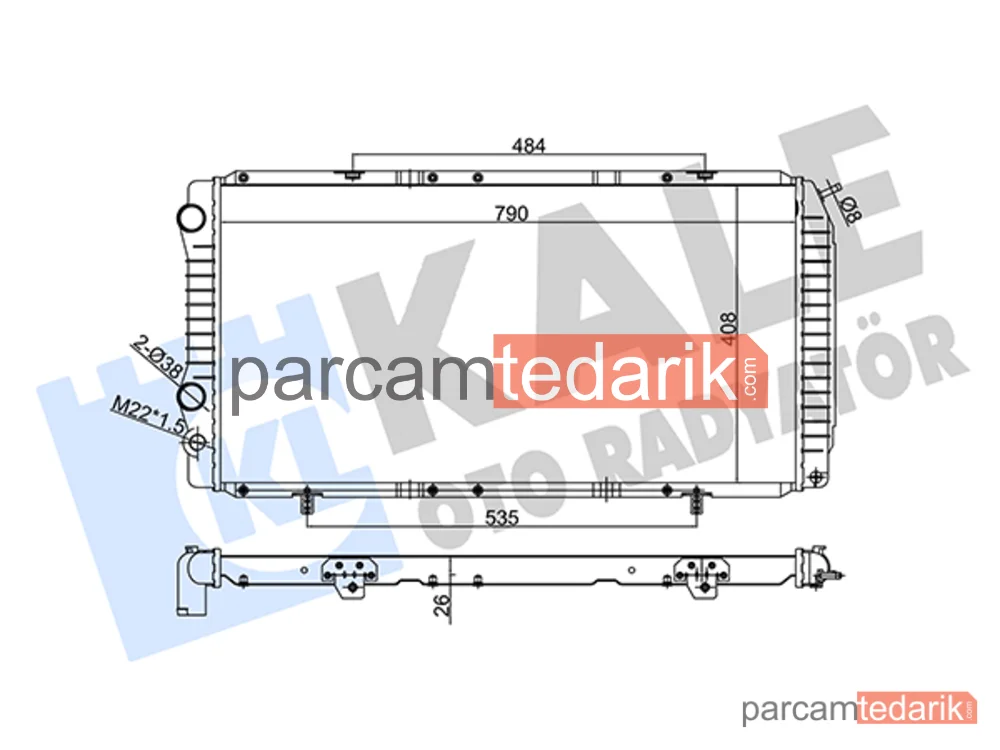 344340 | Su Radyatörü — Fiat Ducato, Peugeot Boxer, Citroen Jumper I