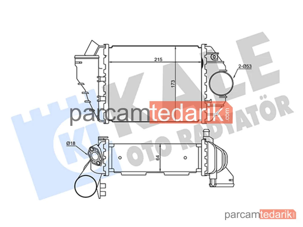344730 | Turbo Radyatörü — Audi A4 B5, VW Passat B5, VW Passat B5 Variant