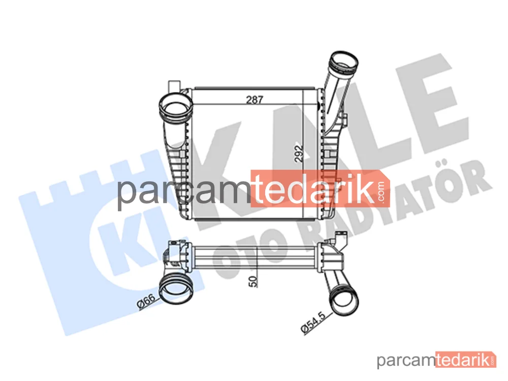 344745 | Turbo Radyatörü — Audi Q7, Porsche Cayenne, VW Touareg