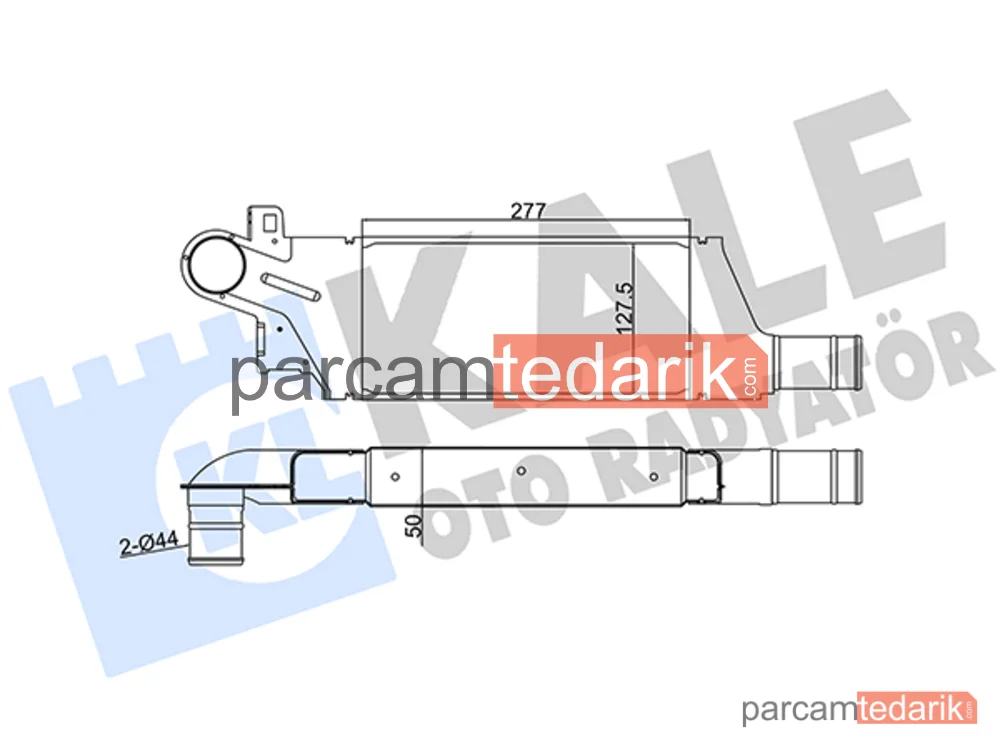 345040 | Turbo Radyatörü — Opel Combo, Opel Corsa C, Chevrolet Corsa