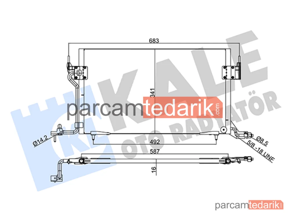 345210 | Klima Kondenseri — Citroen ZX, Peugeot 306, Citroen ZX Break